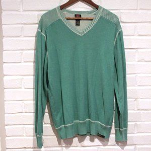 men's Nick Danger v neck sweater xxl v mint green grampa